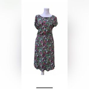 Lilly Pulitzer Sz XS Dress Green Floral Pattern Pullover